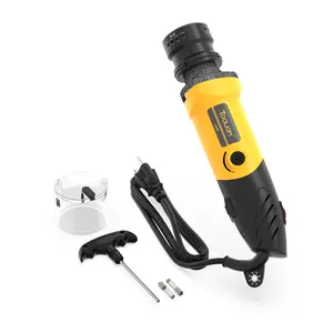 [fathersdaygift] TOOLIOM 110V Tungsten Electrode Sharpener Grinder, TIG Welding Grinder with Dust Shield, 4 Hole Sizes, 3 Grinding Angles, Flat Grinding Block and Cut-Off Slot