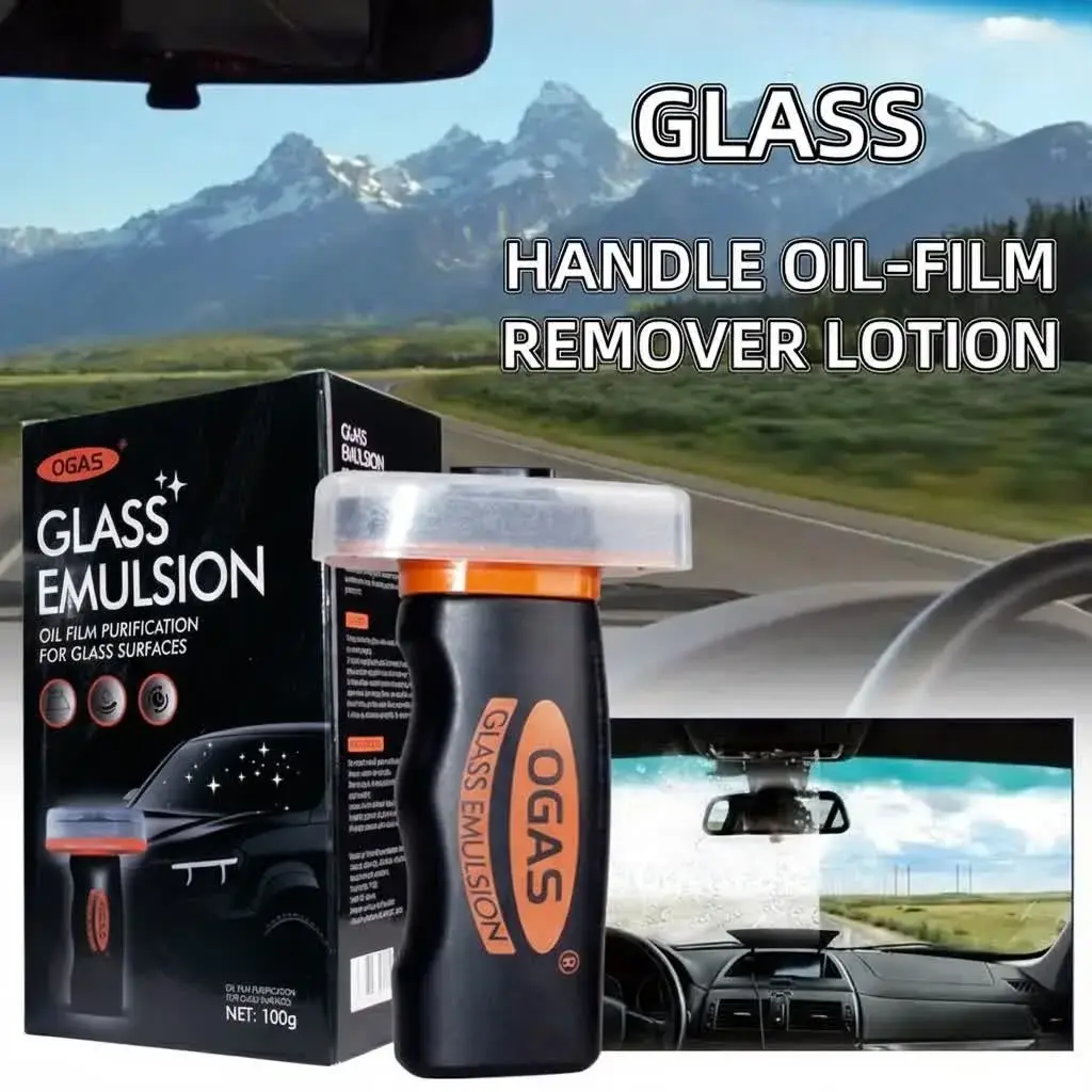 2026 New Automotive Handheld Oil Film Cream Degreaser Cleaner (100g, 1pcs) - Compact Portable Streak-Free Car Windshield Surface Cleaner, Effective Oil Film Removal, Enhanced Wet-Condition Visibility, Glass Decontamination