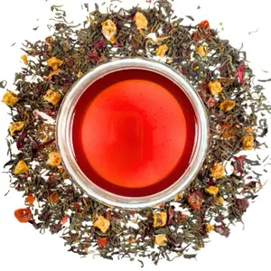 Strawberry Slim Pu-erh Tea - Fermented - Natural Probiotic - Gut Health - Fruity Strawberry - Green Teahouse Favorite - Low Caffeine Dessert Tea