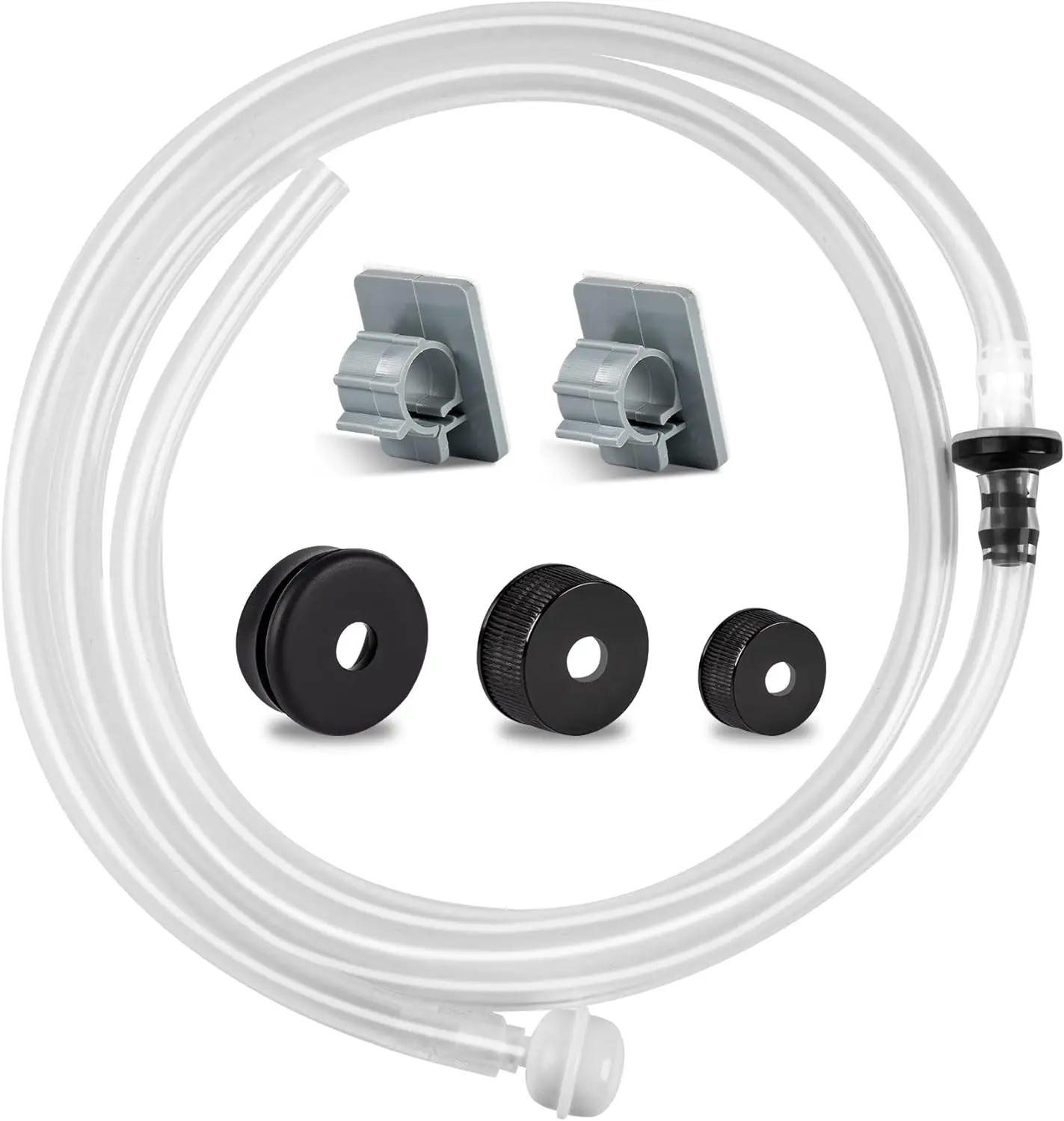Kitchen Hack_ Sink Soap Dispenser Tube Kit, with 47" Tube Hose and Check Valve for Prevent Backflow for Countertop Dispensador De Jabon de Cocina Kitchen Sink Accessories Faucet Extension