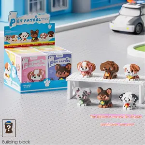 Adorable Pet Building Blocks Set, Cute Animal Shaped Micro Particles Assembly Dog Figurine, Office Healing Toy Decor