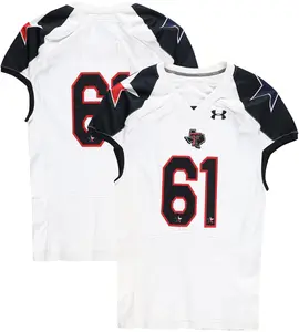 Texas Tech Red Raiders Team-Issued #61 White and Black Jersey from the 2013 NCAA Football Season - Size 50
