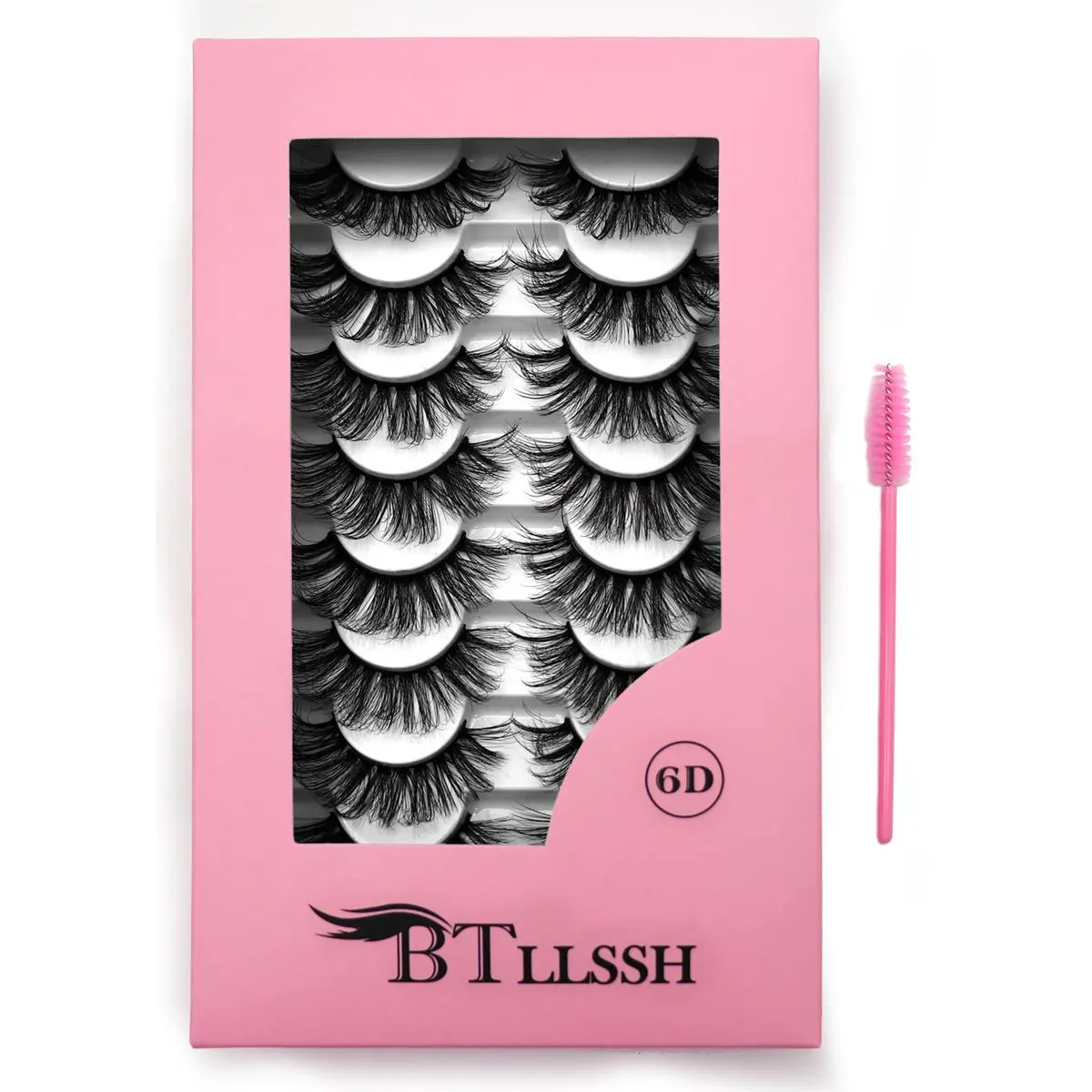 Natural Realistic Thick False Eyelashes With Disposable Eyelashes Brush, 8/16 Pairs Natural Crossed Cluster Daily Type False Eyelashes, Layered Fluffy Long False Lashes, Soft Reusable Faux Lashes, Volume False Eyelashes