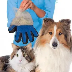 Pet Grooming Glove, Gentle Hair Remover Brush for Dogs & Cats / Pet Hair Removal Brush Comb