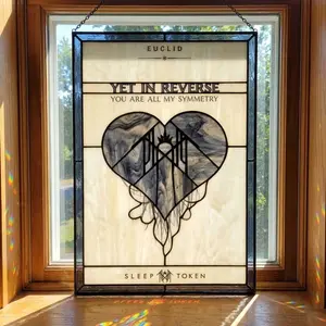 Sleep Token Euclid Lyrics Acrylic Suncatcher Window Hanging Home Decor