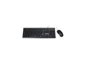 IOGEAR GKM513B Black 104 Normal Keys USB Wired Standard Spill-Resistant Keyboard and Mouse Combo