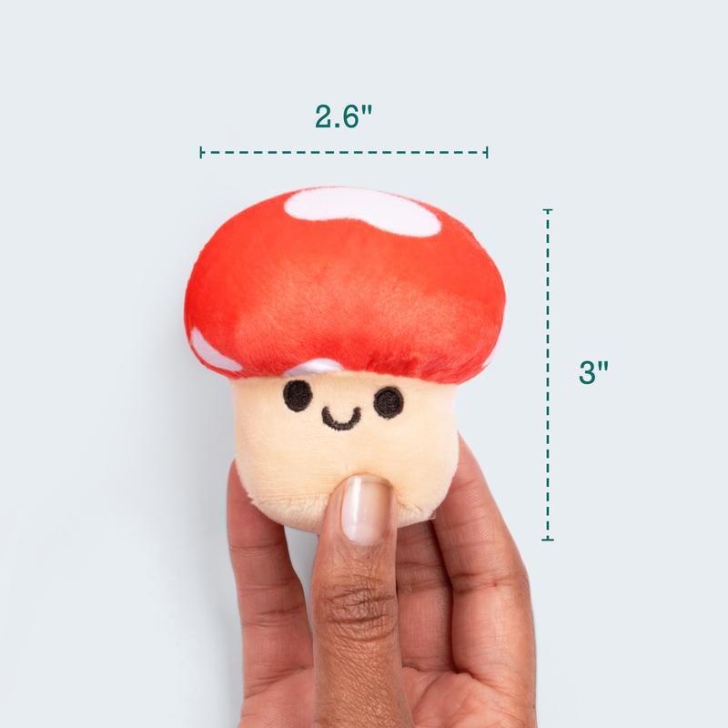 Emotional Support Mushrooms - 5 Plush Toys in Basket | Whimsical & Cute Stuffed Animal Gift for All Ages, Perfect Valentine's Day Present