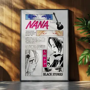 Nana Anime Poster | Anime Poster | Black Stones Anime Manga Poster | Japanese Wall Decor | Anime Wall Print | Christmas Gift