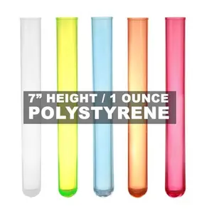 Long SHOTZ® 7" Test Tube Shooters, Smooth Polystyrene (100 Pack)