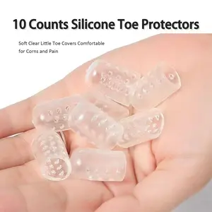 10 Counts Silicone Toe Protectors, Flexible Gel Material, Easy to Slip On and Off