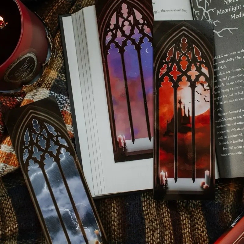 3 Pack Cathedral Bookmarks Laminated High-Quality Gloss Paper. RusticPagesCo.