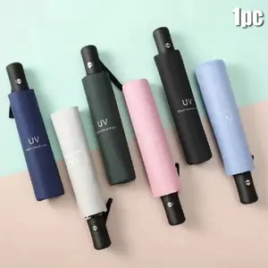 Lightweight Automatic Folding Umbrella, One-Touch Auto Open Close Umbrella, Waterproof Windproof Compact Umbrella for Daily Commute, Travel & Outdoor Use