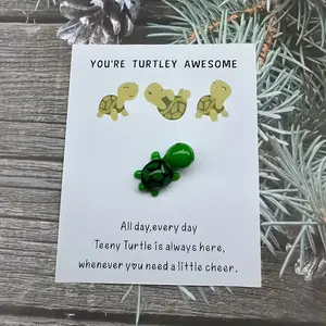 Turtle Design Favor Pin, 40pcs/set Inspirational Keepsake with Mini Turtles for Wedding, Birthday, Anniversary, Graduation, Party Supplies