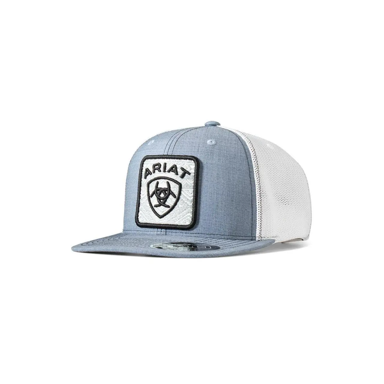 Ariat Hats Unisex Embroidered Aztec Patch Logo Denim Mesh Back Snapback Cap - A300086420