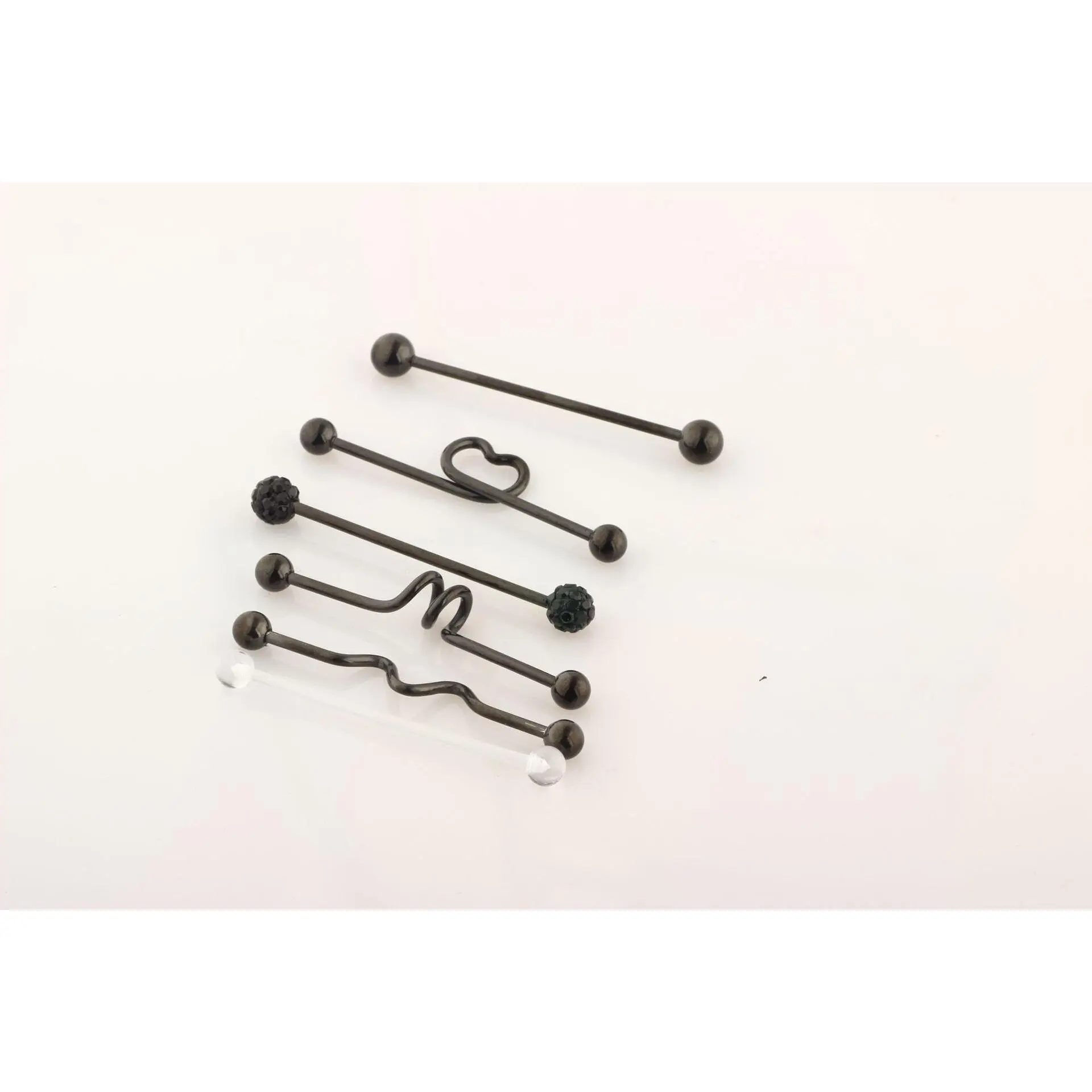Set of 6 Helix Earring, Industrial Barbell Piercing, Industrial barbell - Industrial Piercing