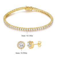 Gold + matching earring