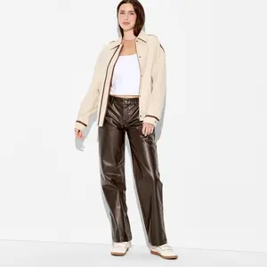 Women's Straight Leg Faux Leather Pants - Wild Fable
