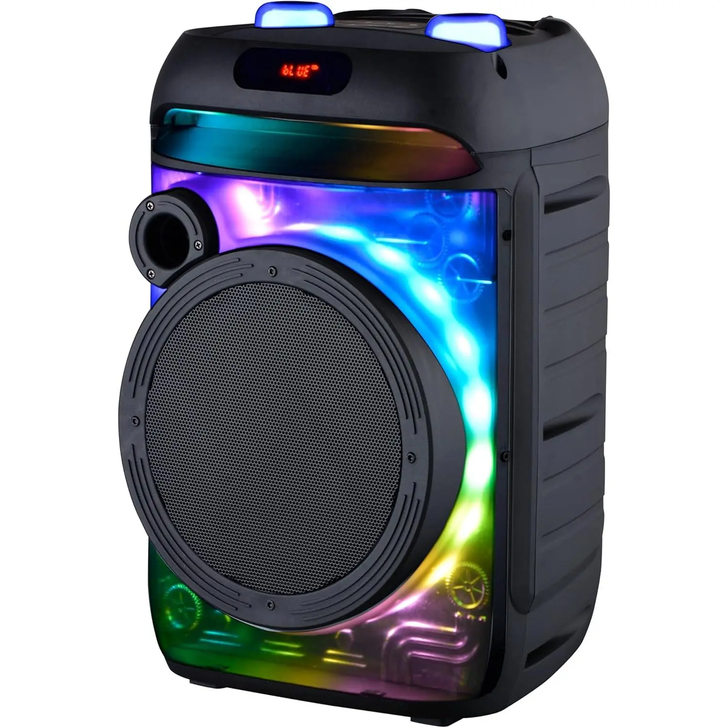 Supersonic IQ Sound Cyber Flex 8" Portable Bluetooth Speaker TWS LED Mic FM USB/SD IQ-5908DJBT with True Wireless Stereo, 3000mAh Rechargeable Battery, and Karaoke Ready
