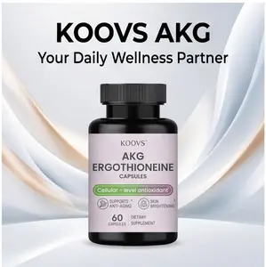 AKG Ergothioneine Cell Repair Capsules (60 Count) - Dual Formula of Alpha-Ketoglutarate (AKG) & Ergothioneine, Antioxidant Nutritional Supplement for Cellular Repair, Anti-Aging Support & Skin Brightening