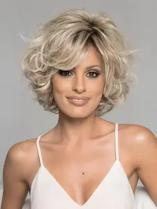 Women's Synthetic Wig Gentle Premium Quality, Perfect Holiday Gift for Girlfriend Friend Family, Daily Party Use Multi-Scene Curly Bob Wigs