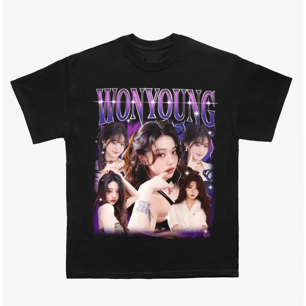 Jang Wonyoung T-Shirt, IVE K-Pop Idol Graphic Tee, 4th Gen Korean Pop Fan Apparel