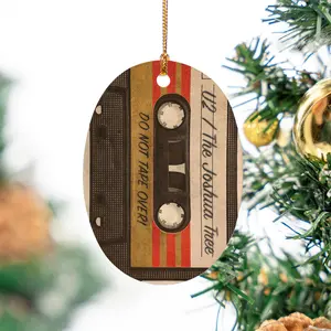 U2 The Joshua Tree Album Cassette Tape Mix Tape Ornament, Ceramic and Acrylic Ornament, Christmas home decor, Xmas gift for U2 fan