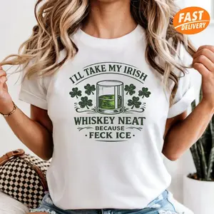 Abolish Ice St Patricks Day Sweatshirt, Irish Whiskey Neat Feck ICE Funny Protest Shirt