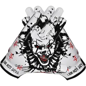 Football Receiver Gloves for Youth & Adults – Super Sticky Silicone Grip American Football Gloves with Adjustable Wrist, Ball Control Gloves for Boys, Men &Women