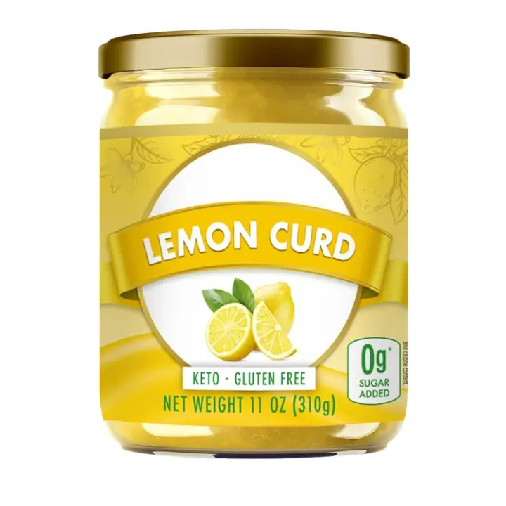 Sugar-Free Lemon Curd Preserve - Keto-Safe, Low-Carb, Fiber-Rich Baking Spread - 11oz Single Jar