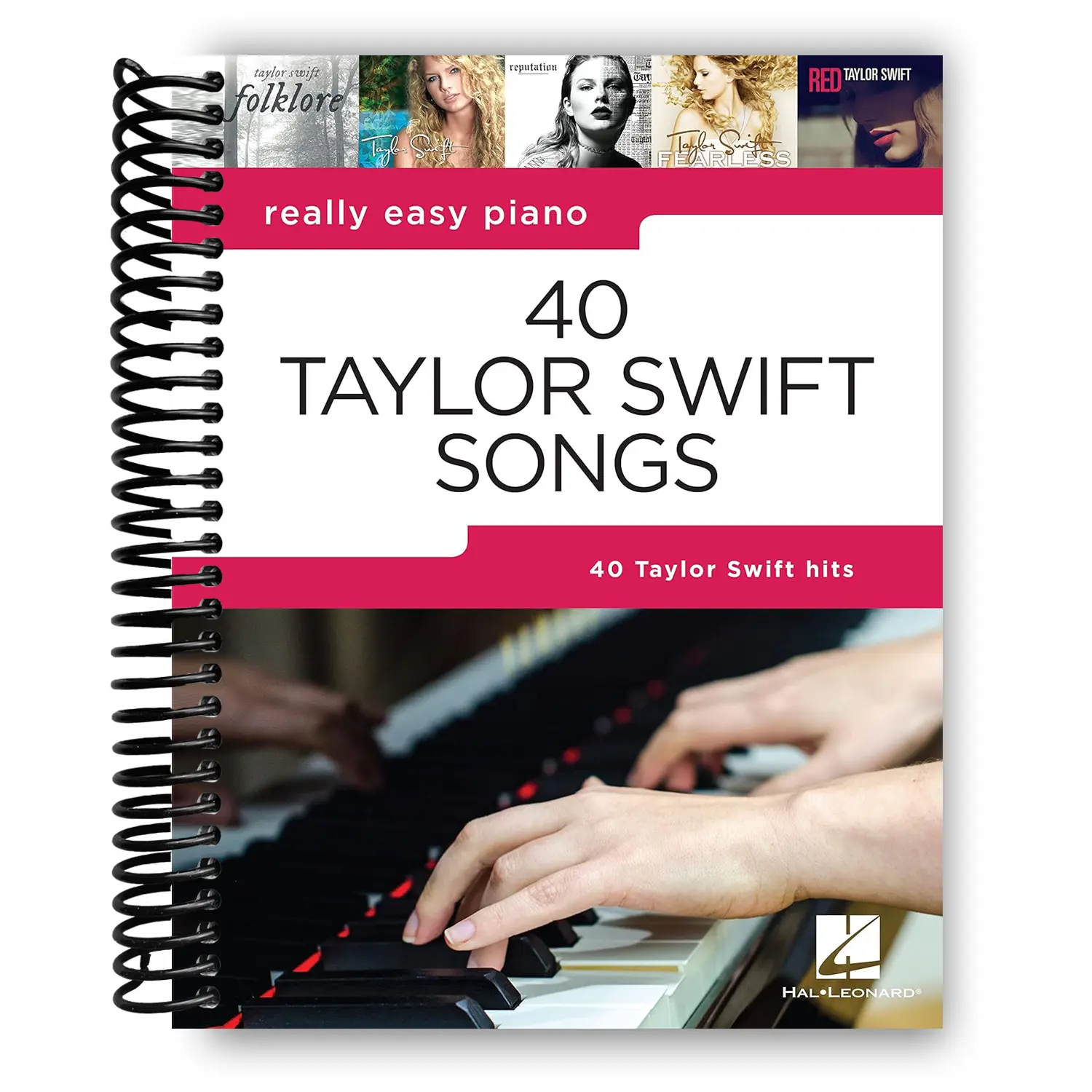 Taylor Swift 40-Song Really Easy Piano Book, Spiral Bound with Lyrics & Performance Tips