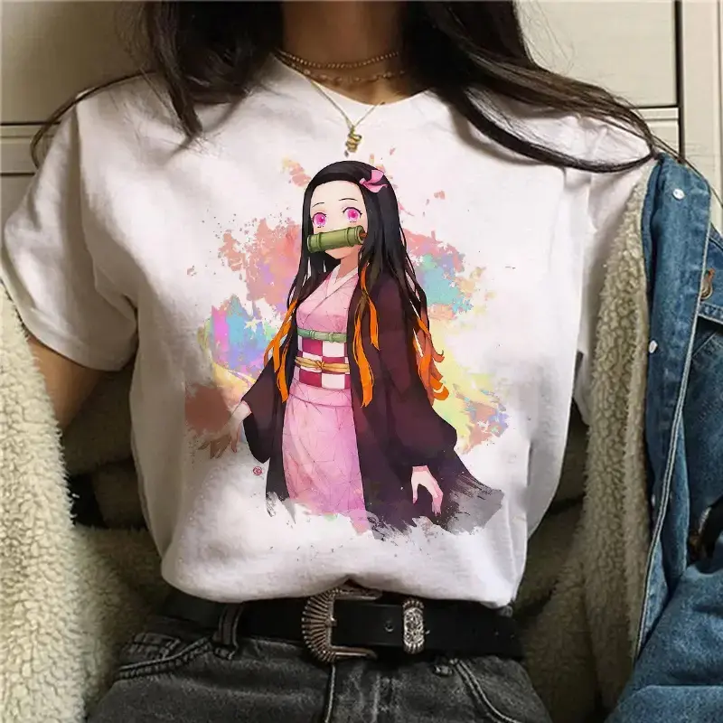 Kamado Nezuko Demon Slayer Anime Graphic Tee, Nezuko Kimetsu No Yaiba Anime Youth Shirt, Cute Kimetsu No Yaiba Manga T-Shirt for Men, Women and Kids