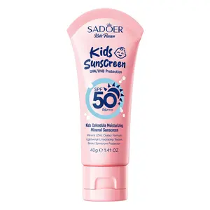 SPF 50 Kids Calendula Moisturizing Lightweight Non Greasy Travel School Protection Kids Mineral Sunscreen