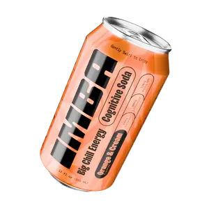 IMBA Orange & Cream Energy Drink - 12 Pack, 12 FL OZ Cans, Non-GMO, Vegan, Gluten-Free, No Artificial Colors or Sweeteners