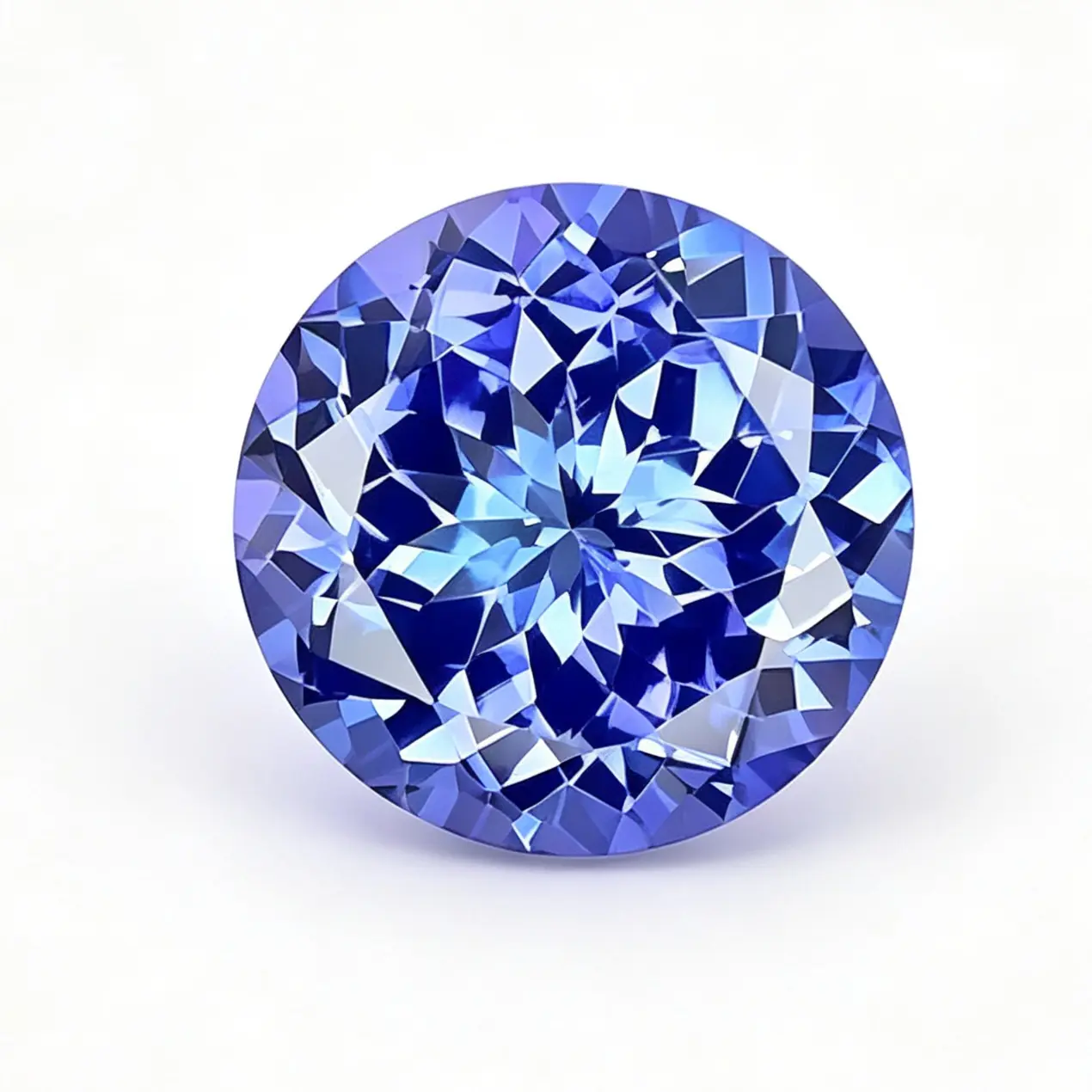 Natural Round Cut Tanzanite With Certificate