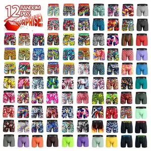 KJFISTMU 12-piece men's boxer briefs set, solid color and printed designs, breathable and quick-drying, simple and stylish - lightweight stretchy fabric, various geometric patterns, mid-rise design, comfortable for daily wear, vibrant patterned underwear