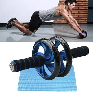 Abdominal roller wheels Dynamic abdominal muscle trainer Core exercise equipment Body muscle fitness equipment Suitable for both men and women Home office, gym, outdoor use (blue and green)