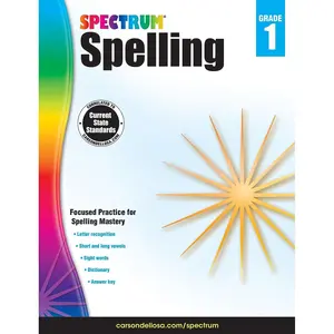 Spectrum Spelling Workbook Grade 1, Ages 6 to 7, 1st Grade Spelling Workbooks, Phonics and Handwriting Practice with Alphabet Letters, Vowels, and ... First Grade Workbook - 184 Pages (Volume 28) Paperback – August 15, 2014