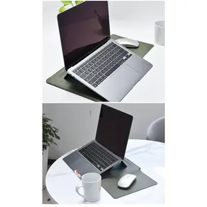 Multifunctional stand laptop sleeve cooling stand computer bag leather case suitable for various sizes