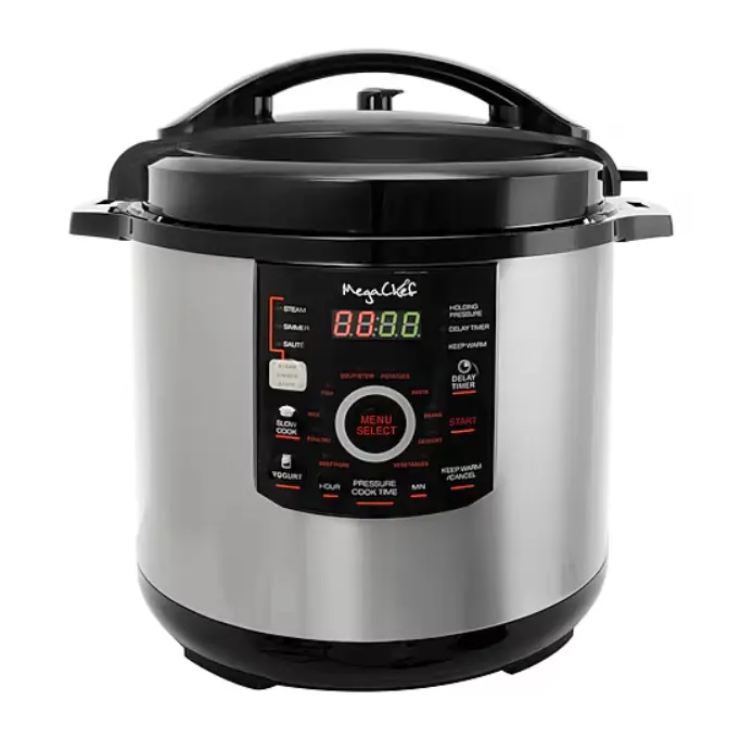 MegaChef 12 Qt Electric Pressure Cooker,  15 Presets, Slow cooker, stewing pot, Rice cooker, versatile pot for every kitchen, Cooking