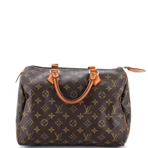 Pre-owned Louis Vuitton Canvas Coated Top Handle Bags Speedy Handbag Monogram Canvas 30 by Rebag
