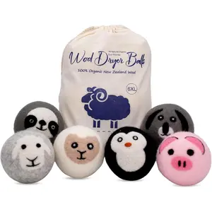 Dryer Balls XL 6Pack Eco Dryer Balls-Dryer Balls Laundry -Softens Laundry Naturally Reduces Drying Time & Static No  Dryer Sheets with Storage Bag