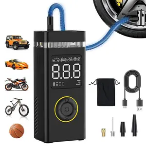Tire  Portable  Compressor, 200PSI 6000mAh Pump for Car Cordless with Pressure Gauge, 4X Fast Inflation with Dual Lights for Cars Bicycles Motorcycles Balls air inflator