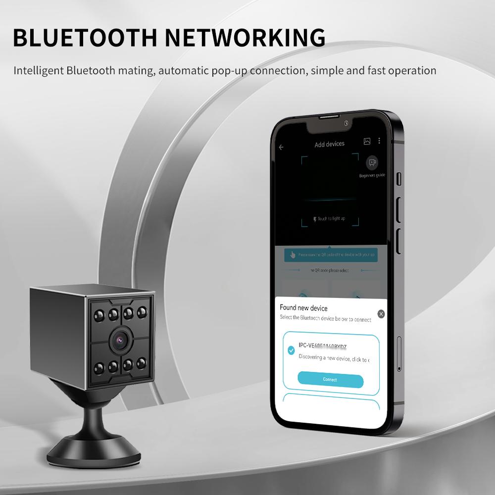 W09 Mini Home Security Camera 1080P HD Hidden Spy Camera with Night Vision Motion Detection Phone App Alerts for Indoor Outdoor Wireless Surveillance Baby Pet Car Without SD Card WiFi Infrared