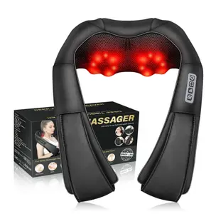 Shiatsu Neck Shoulder and Back Massager with Heat, Electric Deep Tissue 4D Kneading Massage