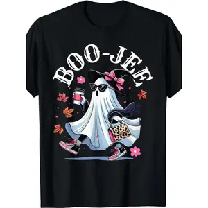 Apparel Ghost Horror Season Cute Unisex T-Shirt, Short Sleeve Cotton T-Shirt, Crew Neck, Soft, Breathable, Regular Fit.