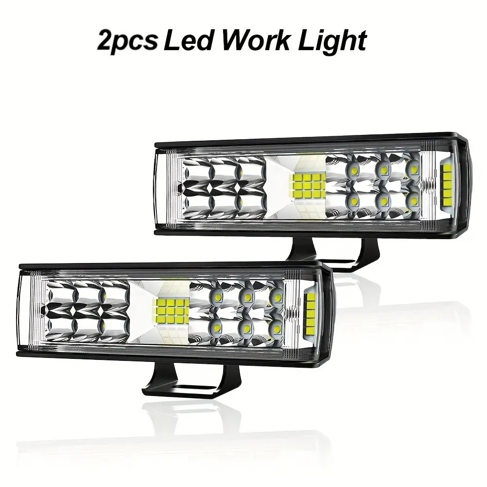 2pcs 6-Inch LED Light Bars, Super Bright Spot-Flood Combo, Compact Easy-Install Off-Road Automotive Lights for ATV Visibility Boost