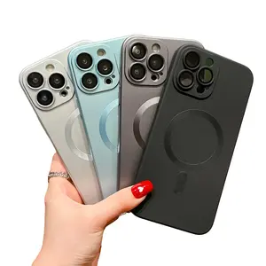 Compatible Magsafe Wireless Charger Magnetic Protective Phone Case for iPhone 17 16 15 14 Pro Max, Soft Design with Lens Film Protection