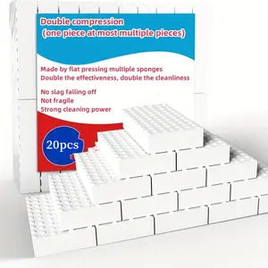 20pcs, double compressed high-density nano magic sponge wipe, double-sided cleaning sponge, suitable for kitchen, bathroom, shoes, furniture, cleaning supplies, cleaning tools, double use and double cleaning