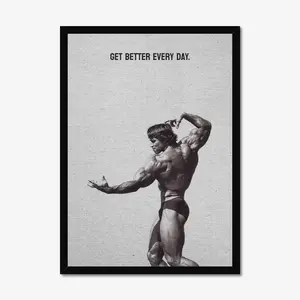 Arnold Schwarzenegger Poster, Motivational Poster, Sports Motivation Wall Art, Weightlifting Quote, Inspirational Quote, Home Gym Print