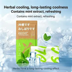 10pcDisposable Cooling Wipes, Plant Fiber Towels | Individually Wrapped for Sports, Travel & Daily Use
